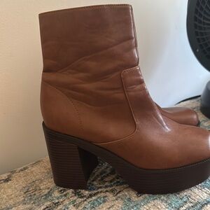 Brown Leather Ankle Boots